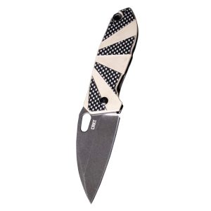 <span lang ="en">CRKT Heron Frame Lock Folding Knife Black Tan G-10/CF (2.75″ Black SW) 2440</span>