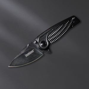 Kershaw Spoke 1313 Pocket Knife 420 Stainless Steel Handle BlackWash Coated Blade Mini Camping Folding Knife