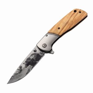 <span lang ="en">OEM bear elk olive wood handle camping survival tactical outdoor pocket folding hunting knife</span>
