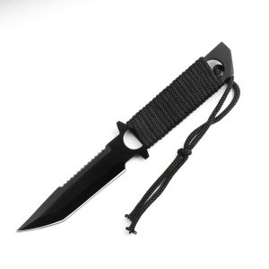 Mengoing Small Tactical Outdoor Camping Straight Knife High Hardness Field Multi-function Portable Survival Tool Knives