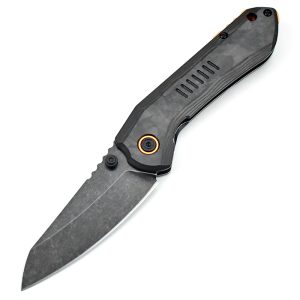 6280 Folding Knife 2.997″ Black Stonewashed Regular Blade, OD Green G10 and Stainless Steel Handle, Frame Lock