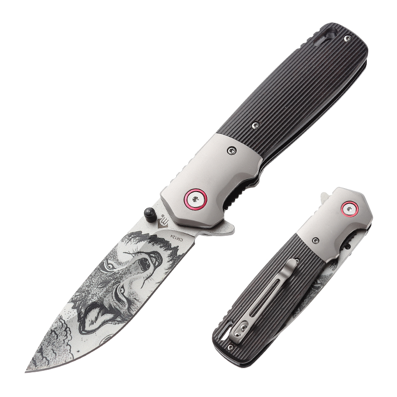 kc348 pocket knife glow in the dark Luminous folding knife natural brighten handle camping knife shining EDC outdoor hunting