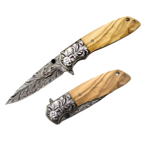 kc343 high quality damascus pocket knife folding tactical pocket survival camping knife